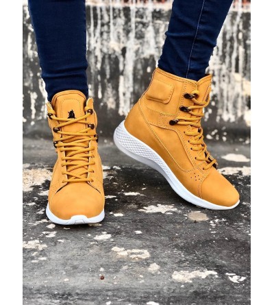 BA0600 Bağcıklı Camel Sarı Kısa Boksör Unisex Spor Postal Bot BA0600 Bağcıklı Camel Sarı Kısa Boksör Unisex Spor Postal Bot