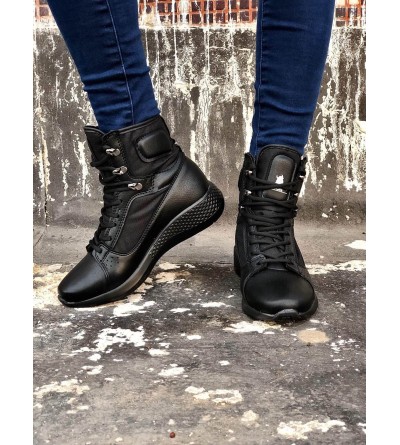 BA0600 Bağcıklı Siyah,ST Boksör Unisex Spor Postal Bot