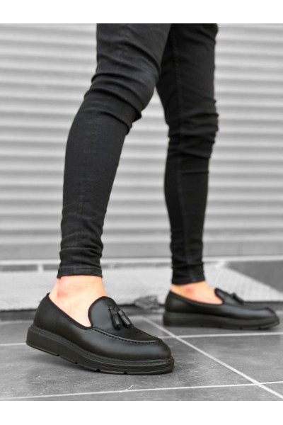 BA0005 Bağcıksız Yüksek Siyah Taban Klasik Cilt Deri Püsküllü Corcik Erkek Ayakkabı BA0005 Bağcıksız Yüksek Siyah Taban Klasik Cilt Deri Püsküllü Corcik Erkek Ayakkabı