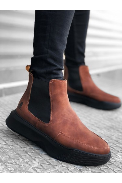 BA0150 Bağcıksız Bantlı Erkek Yüksek Taban Taba Spor Bot BA0150 Bağcıksız Bantlı Erkek Yüksek Taban Taba Spor Bot