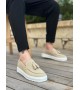 BA0154 Bağcıksız Yüksek Taban Keten Krem Renk Püsküllü Erkek Ayakkabı BA0154 Bağcıksız Yüksek Taban Keten Krem Renk Püsküllü Erkek Ayakkabı