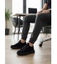 BA0161 Bağcıklı Erkek Yüksek Taban Siyah Spor Ayakkabı