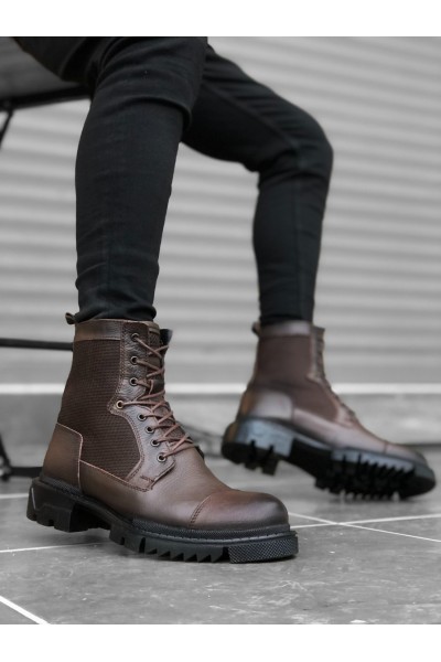 BA0183 İçi Dışı Hakiki Deri Kahverengi Erkek Postal Bot BA0183 İçi Dışı Hakiki Deri Kahverengi Erkek Postal Bot