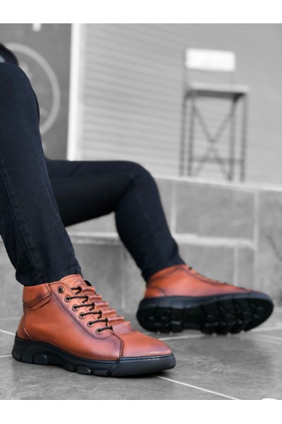 BA0213 Gizli Bağcıklı Hakiki Deri Taba Erkek Yarım Bilek Bot BA0213 Gizli Bağcıklı Hakiki Deri Taba Erkek Yarım Bilek Bot