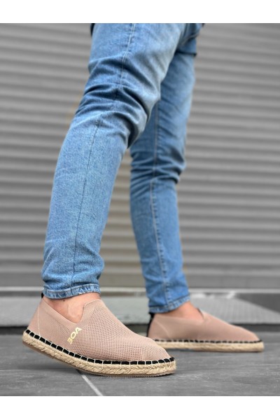 BA0224 BOA Rahat Düz Taban Espadril Örme Triko Vizon Günlük Erkek Ayakkabı BA0224 BOA Rahat Düz Taban Espadril Örme Triko Vizon Günlük Erkek Ayakkabı