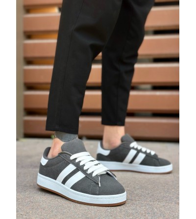 BA0235 BOA İki Çizgili Füme Erkek Günlük Ayakkabı