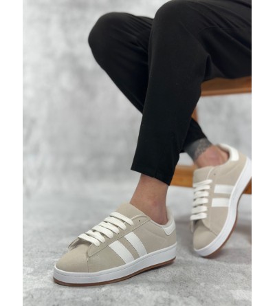 BA0235 BOA İki Çizgili Taş Gri Erkek Günlük Ayakkabı