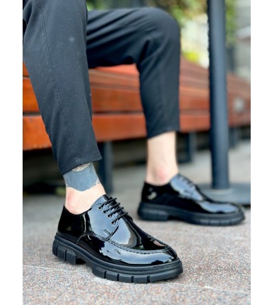 BA0237 Bağcıklı Rugan Klasik Yüksek Taban Casual Erkek Ayakkabı