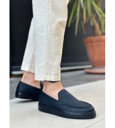 BA0241 Bağcıksız Siyah Taban Cilt Erkek Ayakkabı BA0241 Bağcıksız Siyah Taban Cilt Erkek Ayakkabı