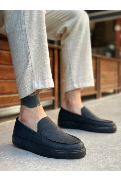 BA0241 Bağcıksız Siyah Taban Cilt Erkek Ayakkabı BA0241 Bağcıksız Siyah Taban Cilt Erkek Ayakkabı