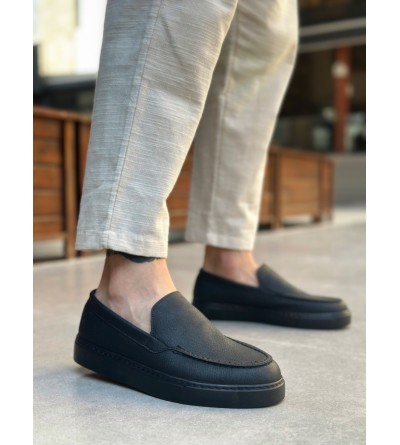 BA0241 Bağcıksız Siyah Taban Cilt Erkek Ayakkabı BA0241 Bağcıksız Siyah Taban Cilt Erkek Ayakkabı