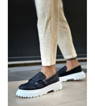 BA0242 Tokalı Klasik Yüksek Taban Siyah Erkek Ayakkabı