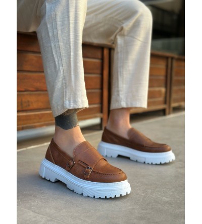 BA0242 Tokalı Klasik Yüksek Taban Taba Erkek Ayakkabı