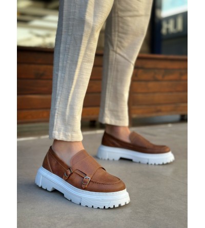 BA0242 Tokalı Klasik Yüksek Taban Taba Erkek Ayakkabı