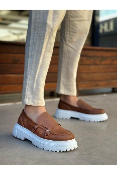 BA0242 Tokalı Klasik Yüksek Taban Taba Erkek Ayakkabı