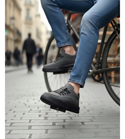 BA0332 Merdiven Desen Bağcıklı Erkek Yüksek Taban Füme Cilt Spor Ayakkabı