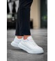 BA0354 Günlük  Bağcıklı Erkek Yüksek Taban Beyaz Spor Ayakkabı