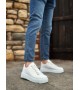 BA0505 Çengel Bağcıklı Beyaz Renk Yüksek Tabanlı Günlük Ayakkabı BA0505 Çengel Bağcıklı Beyaz Renk Yüksek Tabanlı Günlük Ayakkabı