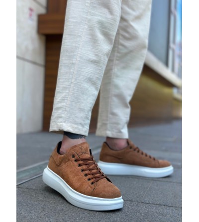 BA0547 BOA Kalın Yüksek Taban Taba Süet Bağcıklı Spor Erkek Ayakkabı BA0547 BOA Kalın Yüksek Taban Taba Süet Bağcıklı Spor Erkek Ayakkabı