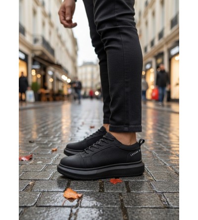 BA0548 BOA Kalın Yüksek Siyah Taban Siyah Bağcıklı Spor Erkek Ayakkabı BA0548 BOA Kalın Yüksek Siyah Taban Siyah Bağcıklı Spor Erkek Ayakkabı