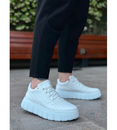 BA0666 BOA Beyaz Yüksek Taban Erkek Günlük Ayakkabı