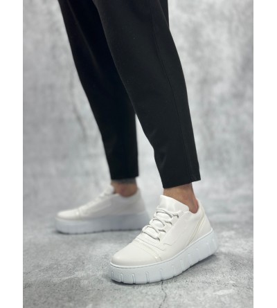 BA0666 BOA Beyaz Yüksek Taban Erkek Günlük Ayakkabı