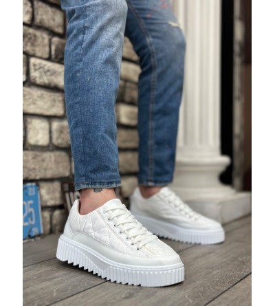 BA0801 BOA Beyaz Yüksek Taban Erkek Spor Ayakkabı BA0801 BOA Beyaz Yüksek Taban Erkek Spor Ayakkabı