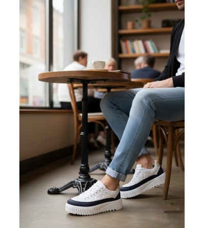 BA0801 BOA Yüksek Taban Beyaz Paraşüt Kumaş Laci Cilt Detaylı Erkek Ayakkabı BA0801 BOA Yüksek Taban Beyaz Paraşüt Kumaş Laci Cilt Detaylı Erkek Ayakkabı