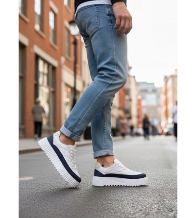 BA0801 BOA Yüksek Taban Beyaz Paraşüt Kumaş Laci Cilt Detaylı Erkek Ayakkabı BA0801 BOA Yüksek Taban Beyaz Paraşüt Kumaş Laci Cilt Detaylı Erkek Ayakkabı