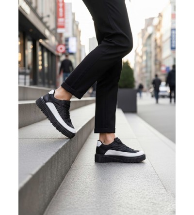 BA0801 BOA Yüksek Taban Siyah Paraşüt Kumaş Beyaz Cilt Detaylı Erkek Ayakkabı BA0801 BOA Yüksek Taban Siyah Paraşüt Kumaş Beyaz Cilt Detaylı Erkek Ayakkabı