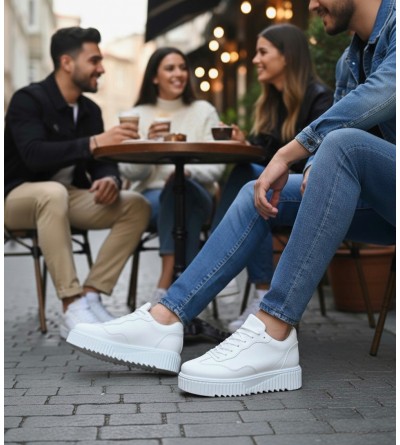 BA0802 BOA Beyaz Yüksek Taban Erkek Günlük Ayakkabı BA0802 BOA Beyaz Yüksek Taban Erkek Günlük Ayakkabı