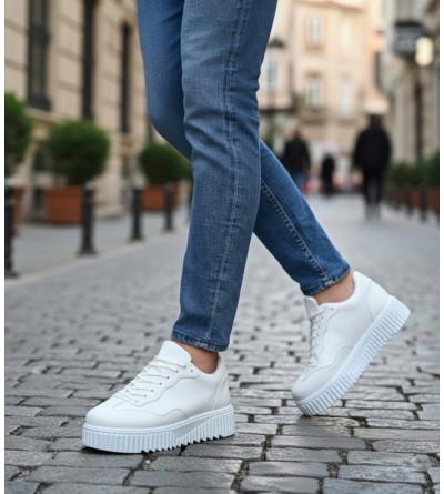 BA0802 BOA Beyaz Yüksek Taban Erkek Günlük Ayakkabı BA0802 BOA Beyaz Yüksek Taban Erkek Günlük Ayakkabı