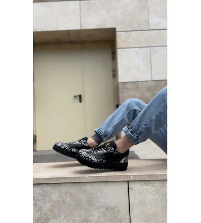 BA0802 BOA Gotik Desenli Siyah Yüksek Taban Erkek Günlük Ayakkabı BA0802 BOA Gotik Desenli Siyah Yüksek Taban Erkek Günlük Ayakkabı