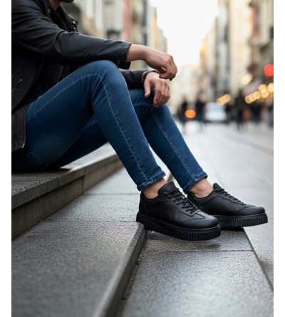 BA0802 BOA Siyah Renk Siyah Yüksek Taban Erkek Günlük Ayakkabı BA0802 BOA Siyah Renk Siyah Yüksek Taban Erkek Günlük Ayakkabı