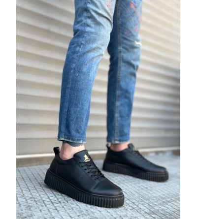 BA8104 BOA Yüksek Siyah Taban Siyah Cilt Bağcıklı Erkek Ayakkabı BA8104 BOA Yüksek Siyah Taban Siyah Cilt Bağcıklı Erkek Ayakkabı