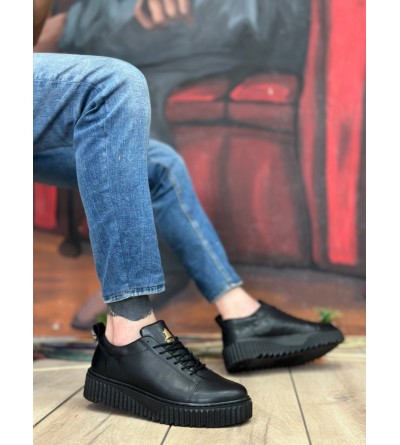 BA8104 BOA Yüksek Siyah Taban Siyah Cilt Bağcıklı Erkek Ayakkabı BA8104 BOA Yüksek Siyah Taban Siyah Cilt Bağcıklı Erkek Ayakkabı