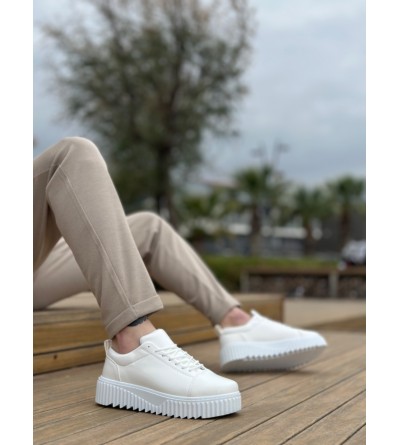 BA8104 BOA Yüksek Taban Rugan Beyaz Bağcıklı Erkek Ayakkabı BA8104 BOA Yüksek Taban Rugan Beyaz Bağcıklı Erkek Ayakkabı