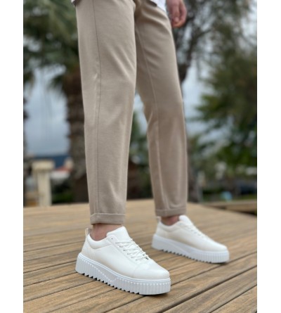 BA8104 BOA Yüksek Taban Rugan Beyaz Bağcıklı Erkek Ayakkabı BA8104 BOA Yüksek Taban Rugan Beyaz Bağcıklı Erkek Ayakkabı