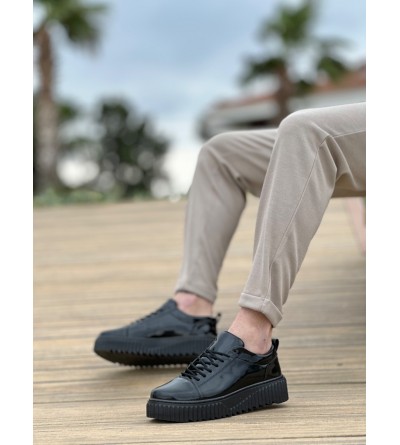 BA8104 BOA Yüksek Taban Rugan Siyah Bağcıklı Erkek Ayakkabı BA8104 BOA Yüksek Taban Rugan Siyah Bağcıklı Erkek Ayakkabı