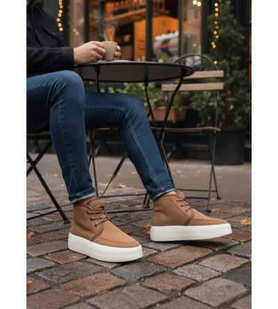 BA0550 İçi Kürklü Bağcıklı Taba Krem Taban Erkek Tarz Spor Bot BA0550 İçi Kürklü Bağcıklı Taba Krem Taban Erkek Tarz Spor Bot