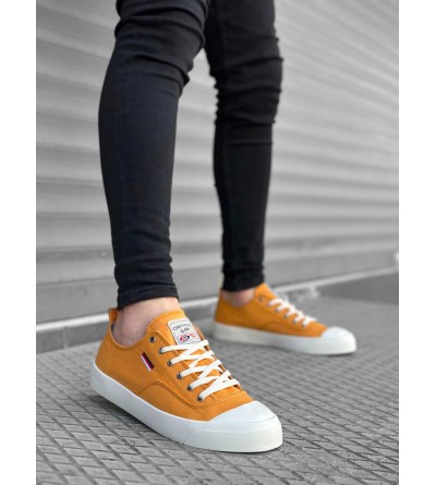 BA0223 BOA Rahat Düz Taban Keten Bağcıklı Sarı Günlük Erkek Ayakkabı BA0223 BOA Rahat Düz Taban Keten Bağcıklı Sarı Günlük Erkek Ayakkabı