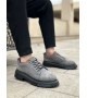 BA0245 Gri Süet Akıllı Lastik Bağcık Yüksek Taban Günlük Erkek Ayakkabı