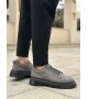 BA0245 Gri Süet Akıllı Lastik Bağcık Yüksek Taban Günlük Erkek Ayakkabı