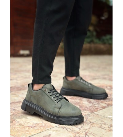 BA0245 Haki Akıllı Lastik Bağcık Yüksek Taban Günlük Erkek Ayakkabı BA0245 Haki Akıllı Lastik Bağcık Yüksek Taban Günlük Erkek Ayakkabı