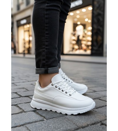 BA0246 Beyaz Bağcıklı Yüksek Taban Günlük Erkek Ayakkabı BA0246 Beyaz Bağcıklı Yüksek Taban Günlük Erkek Ayakkabı