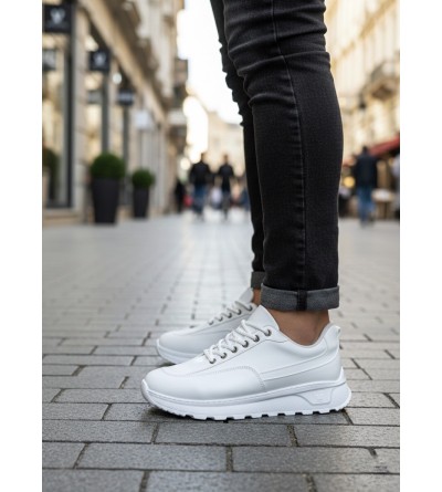 BA0246 Beyaz Bağcıklı Yüksek Taban Günlük Erkek Ayakkabı BA0246 Beyaz Bağcıklı Yüksek Taban Günlük Erkek Ayakkabı