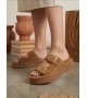 Yazlık Kadın Taba Platform Taban Tokalı Terlik