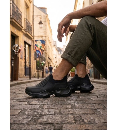 BA0402 Bağcıksız Rahat Yüksek Taban Erkek Spor Yarım Bilek Bot