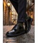 BA0003 Yeni Sezon Siyah Rugan Lüks Brouge Klasik Ayakkabı