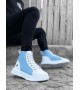 BA0256 Bağcıklı Erkek Yüksek Taban Beyaz Mavi Taban Spor Bot BA0256 Bağcıklı Erkek Yüksek Taban Beyaz Mavi Taban Spor Bot